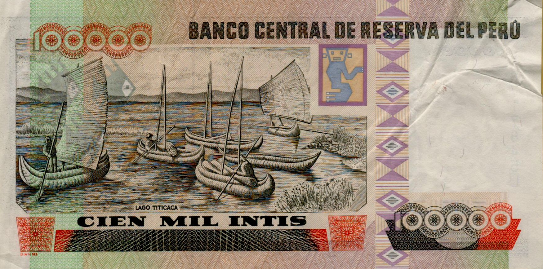 Peru 100000 1989 XF+ P-145